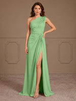 One-Shoulder Prom Dress with Slit