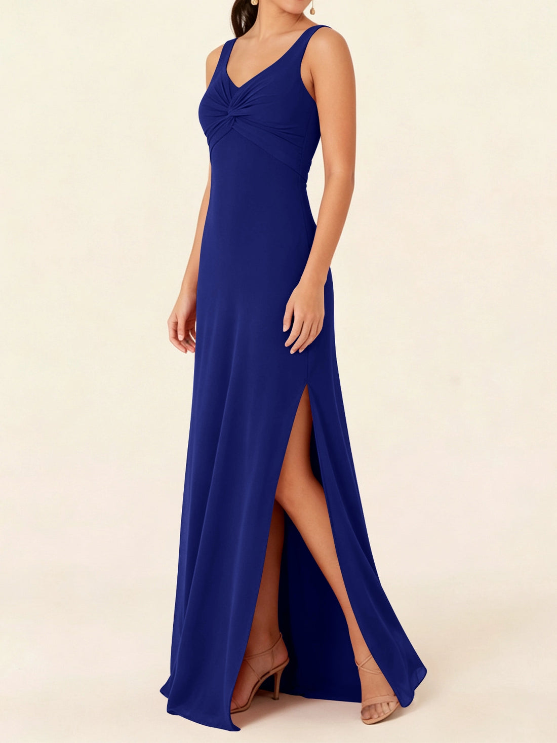 Chiffon Bridesmaid Dress with Slit 