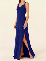 Chiffon Bridesmaid Dress with Slit 