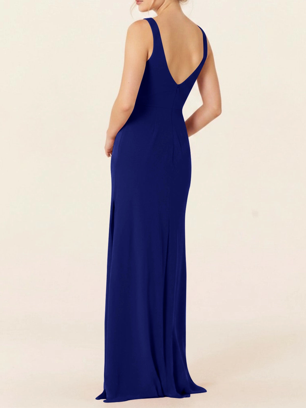 Chiffon Bridesmaid Dress with Slit 
