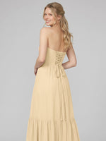 Strapless Bridesmaid Dress with Slit 