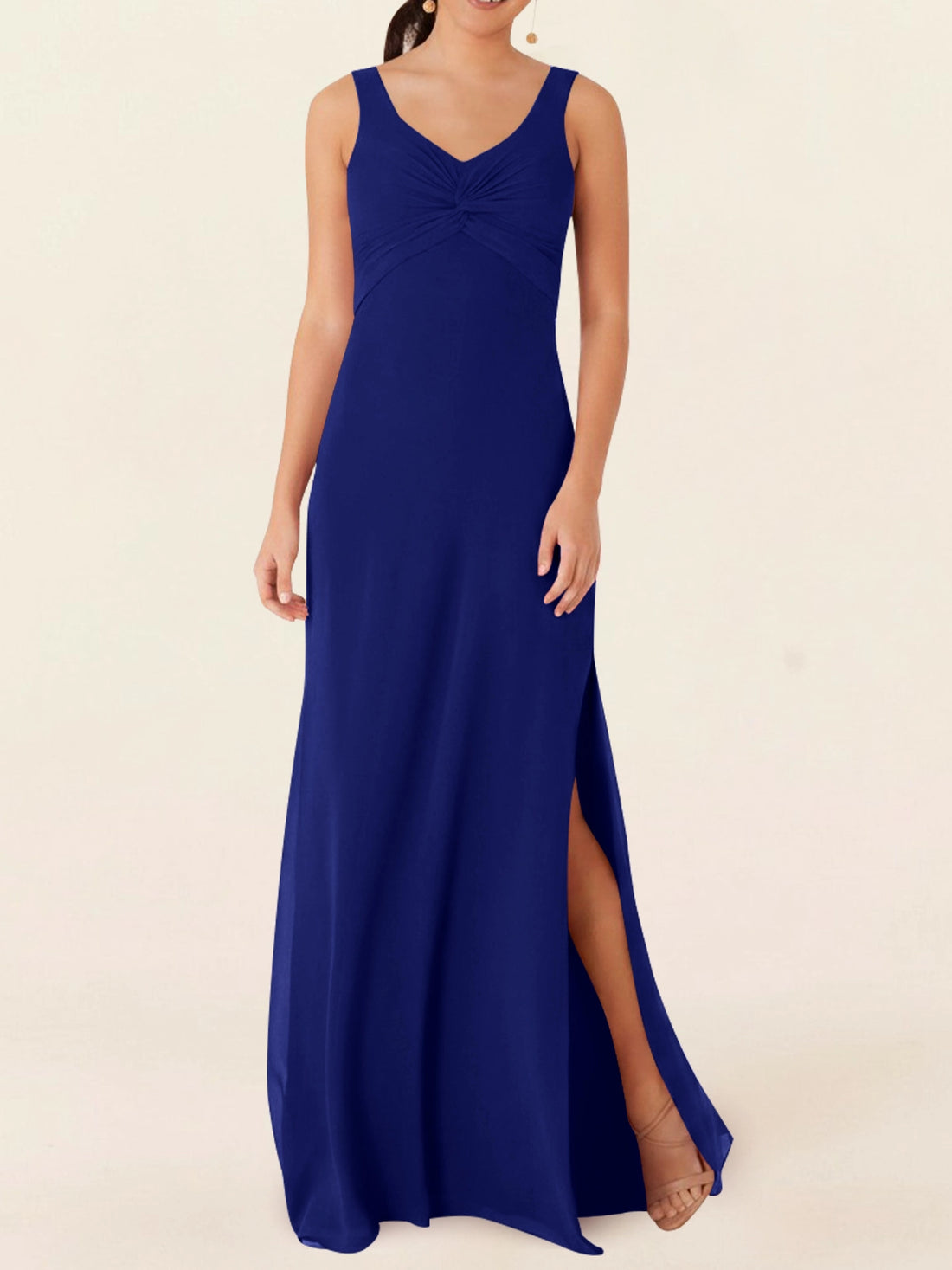 Chiffon Bridesmaid Dress with Slit 
