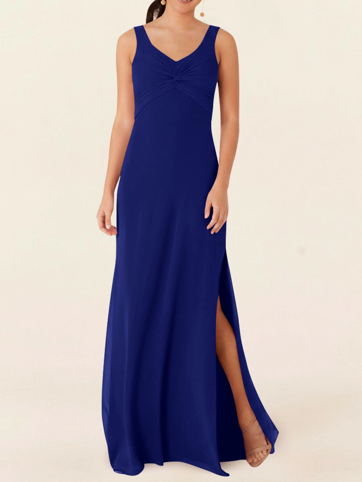 Chiffon Bridesmaid Dress with Slit 