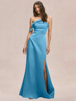 Satin Bow Accent Bridesmaid Dress 