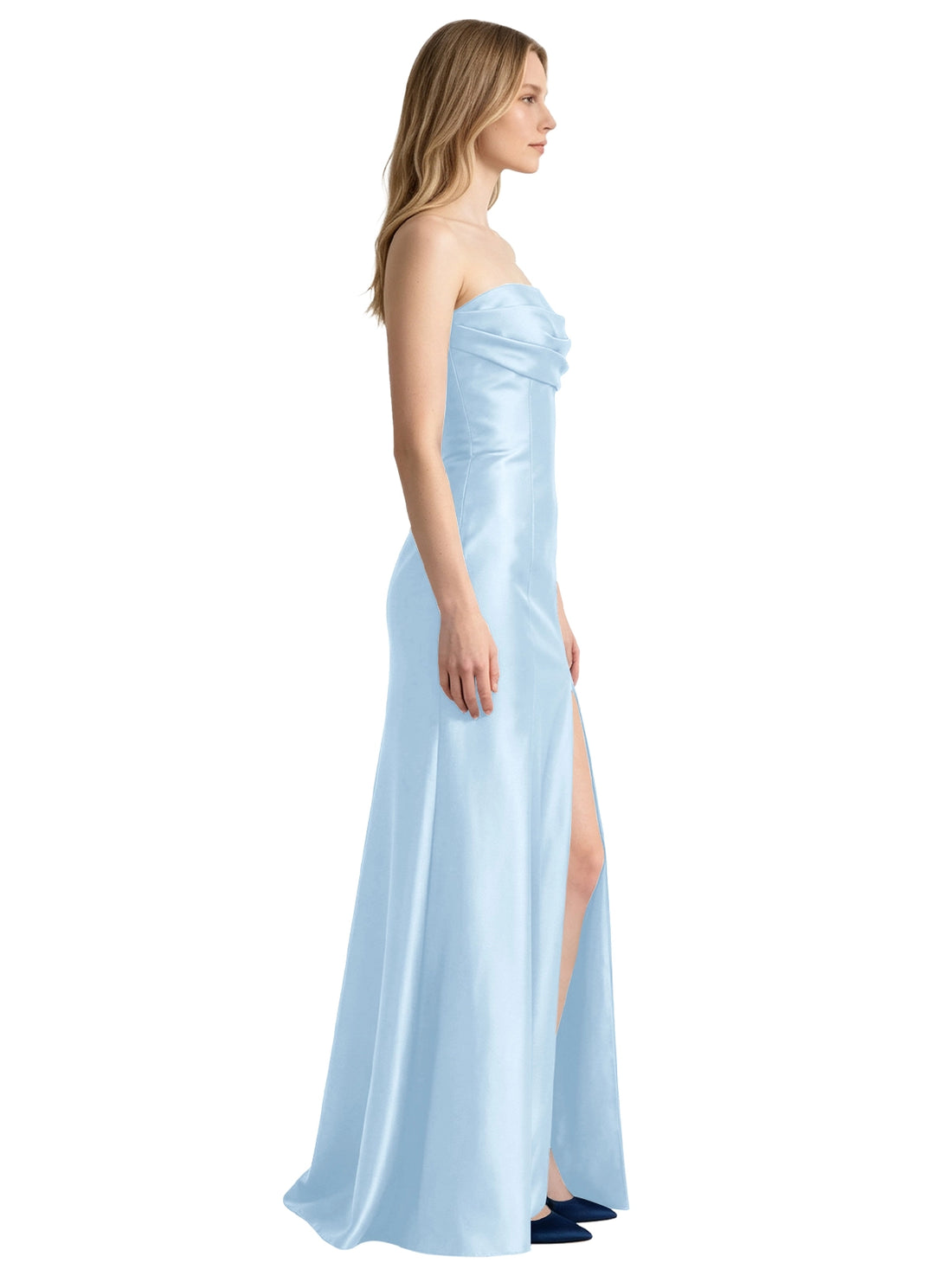 Strapless Ruched Bodice Prom Dress 