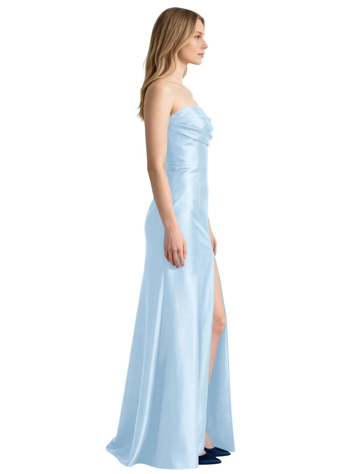 Strapless Ruched Bodice Prom Dress 