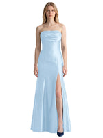 Strapless Ruched Bodice Prom Dress 