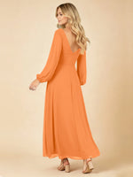 A-line Bridesmaid Dress with Long Sleeves 