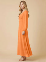 A-line Bridesmaid Dress with Long Sleeves 