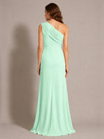 One-Shoulder Prom Dress with Slit