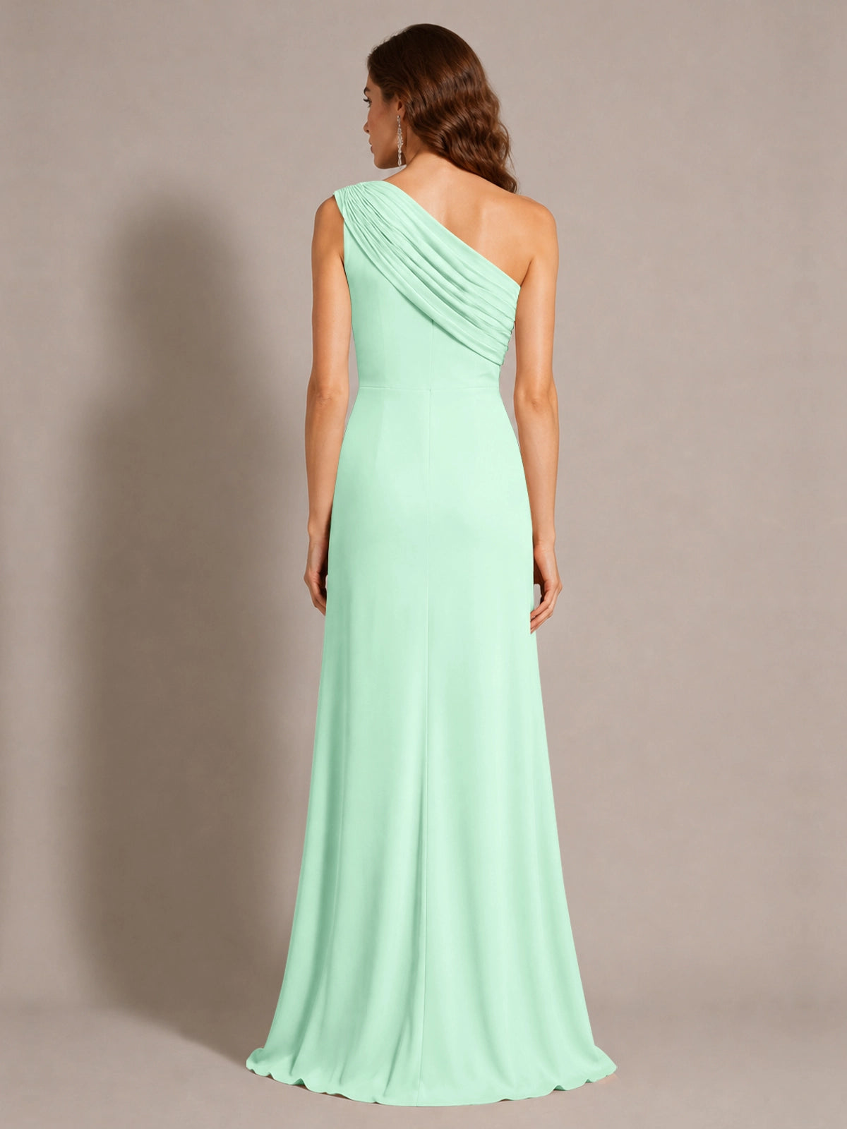 One-Shoulder Prom Dress with Slit