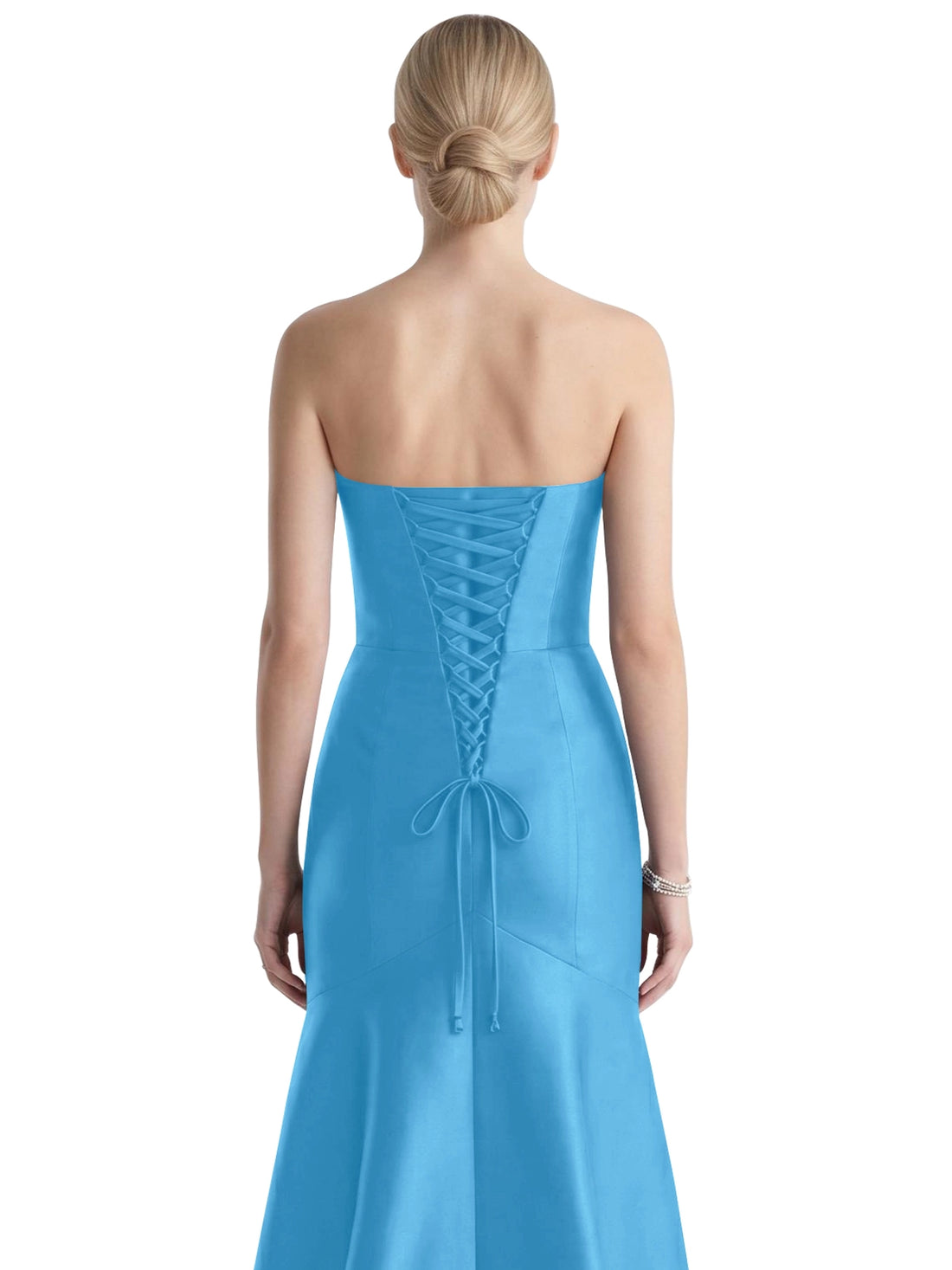 Strapless Ruched Bodice Prom Dress 