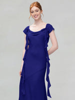 Flowy Ruffle Sheath Bridesmaid Dress 