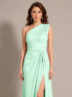 One-Shoulder Prom Dress with Slit