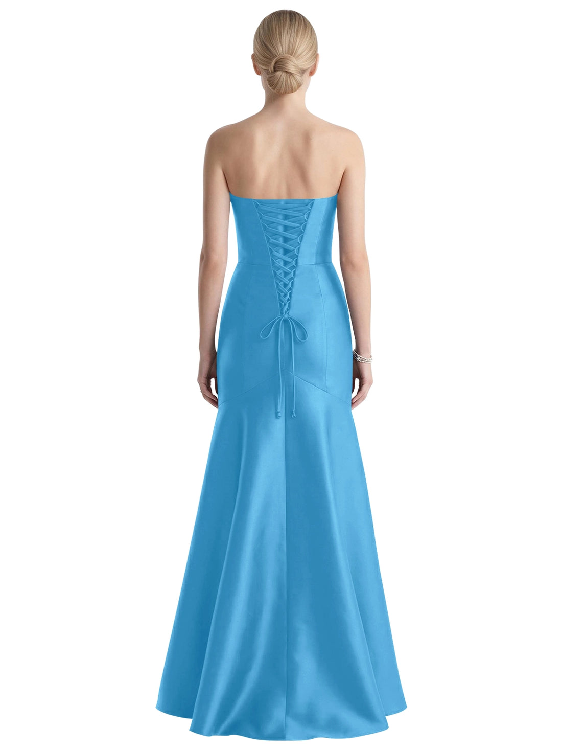 Strapless Ruched Bodice Prom Dress 