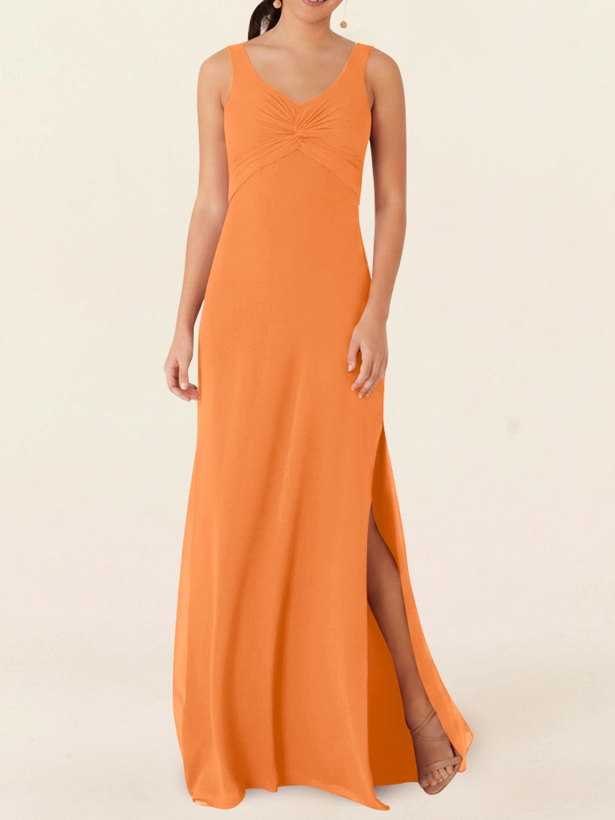 Chiffon Bridesmaid Dress with Slit 