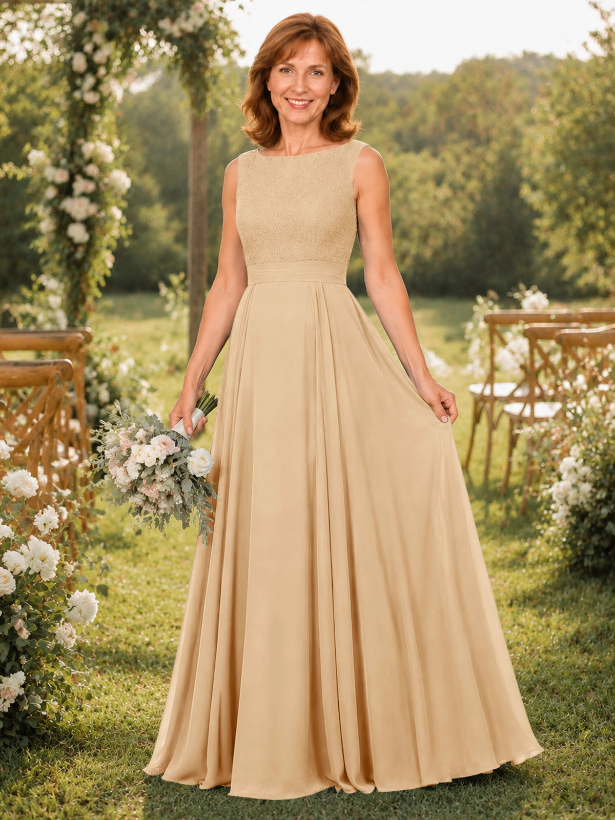 A-line Mother of the Bride Dress