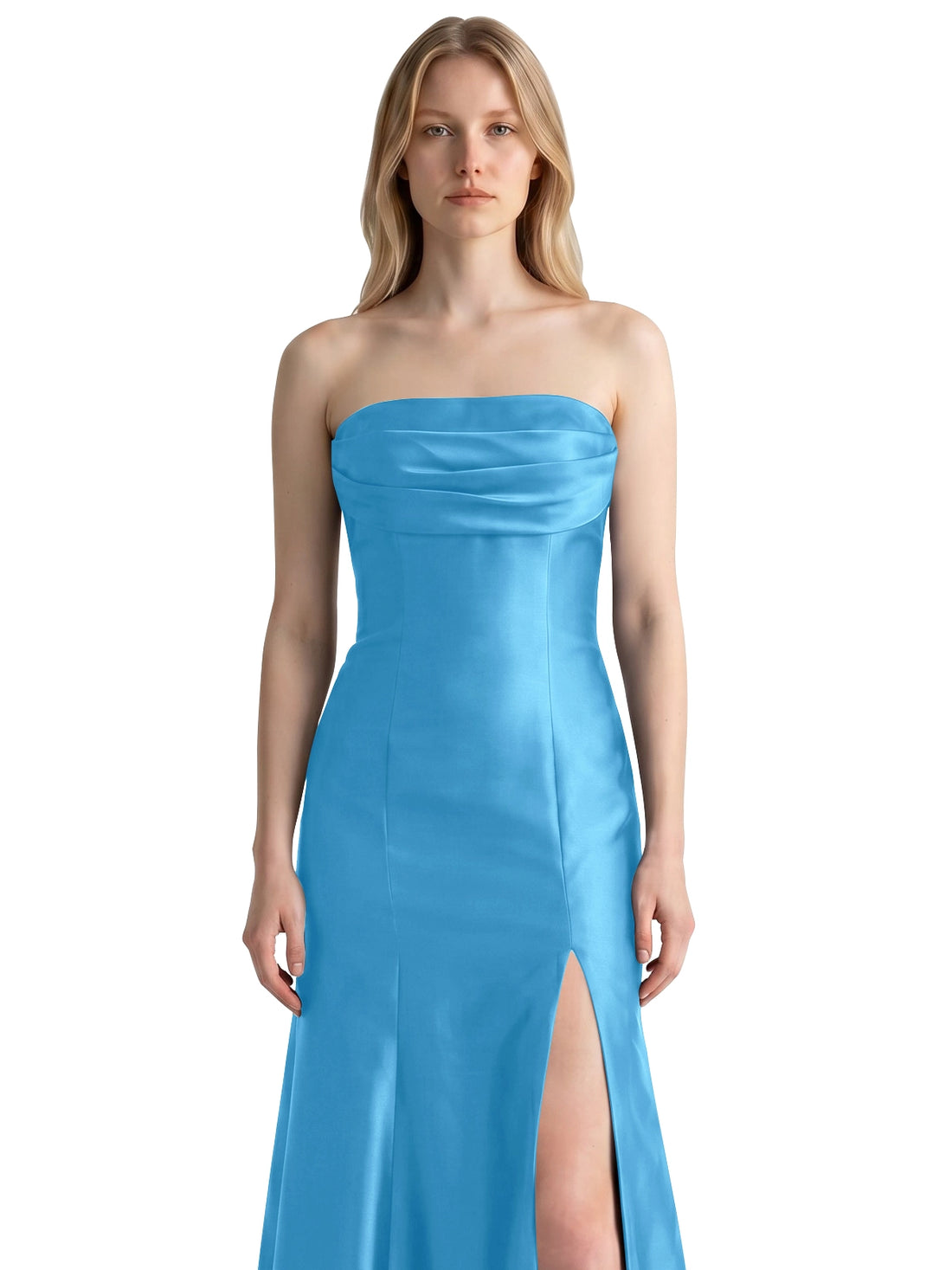 Strapless Ruched Bodice Prom Dress 