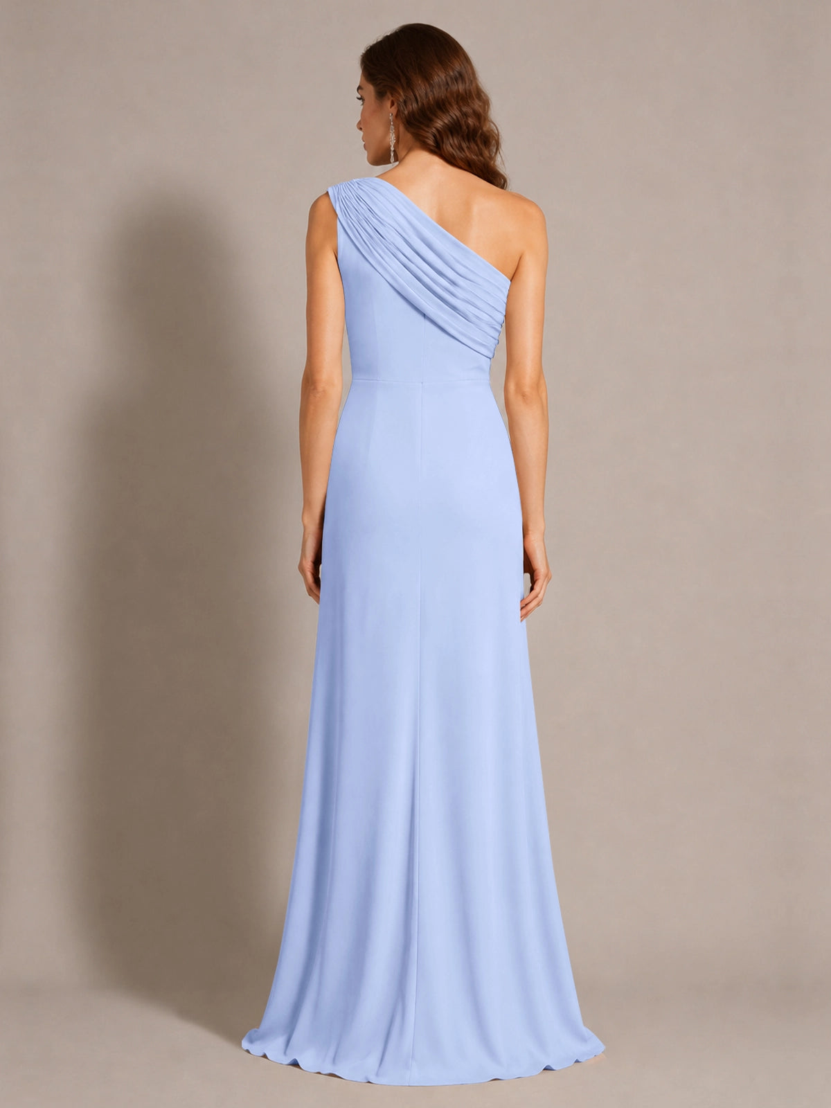 One-Shoulder Prom Dress with Slit