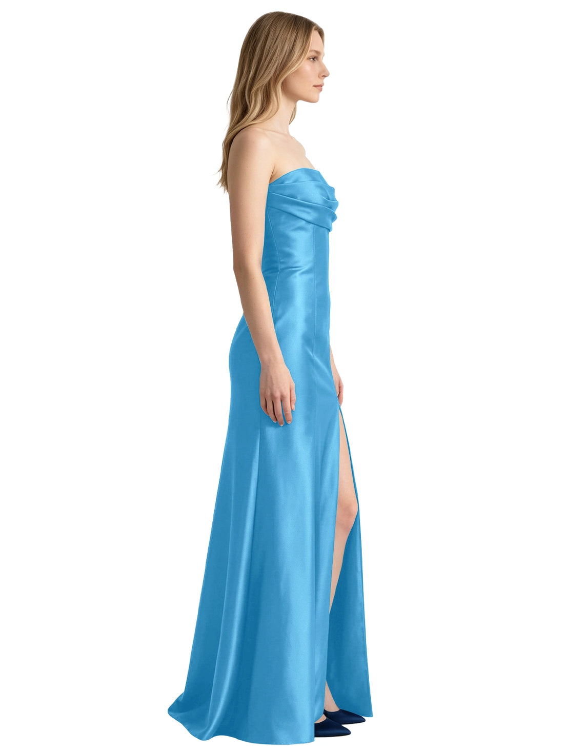 Strapless Ruched Bodice Prom Dress 