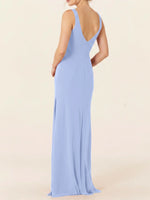 Chiffon Bridesmaid Dress with Slit 