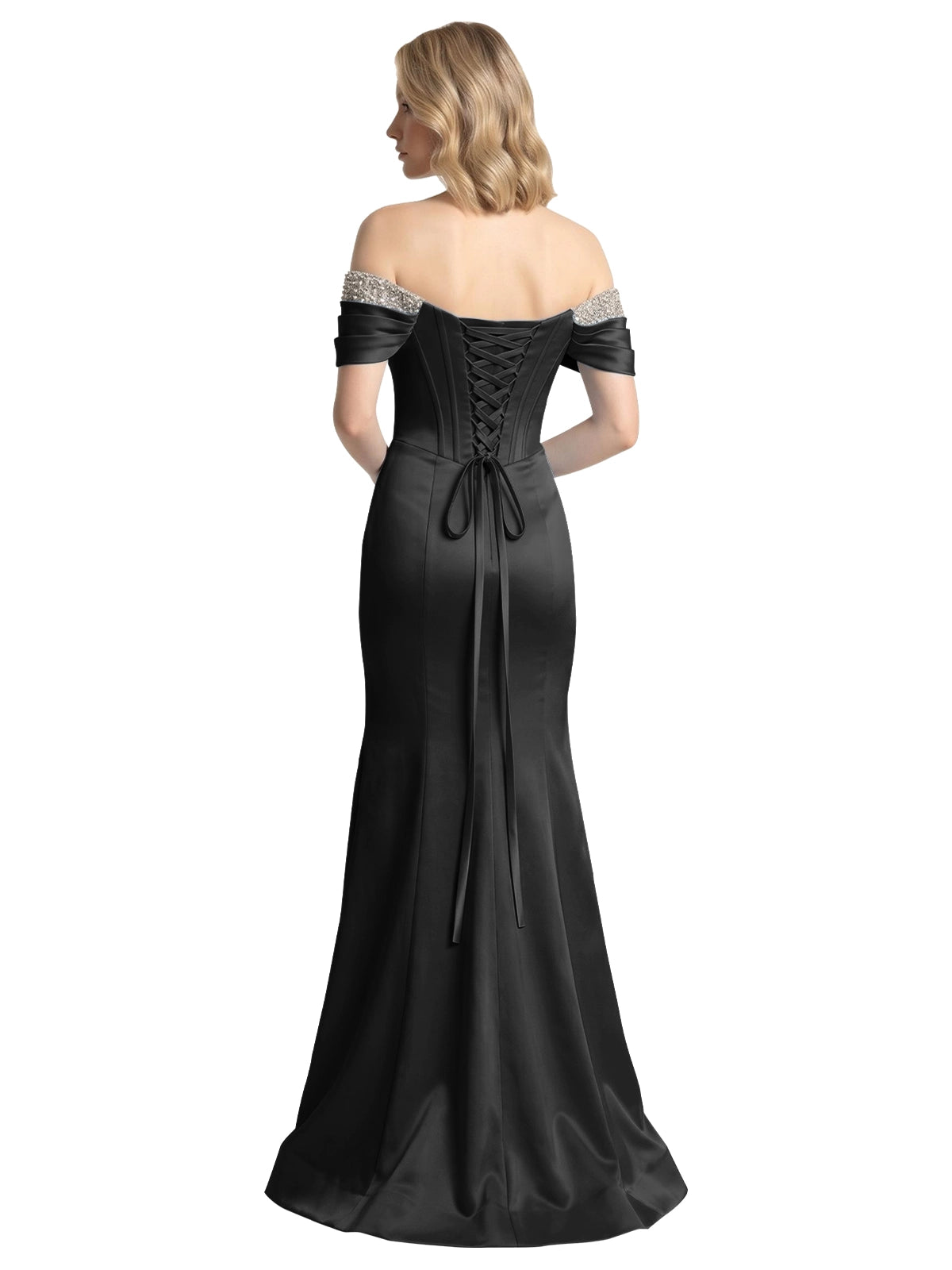 Corset Beaded Trumpet Prom Dress 