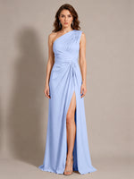 One-Shoulder Prom Dress with Slit