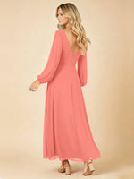 A-line Bridesmaid Dress with Long Sleeves 