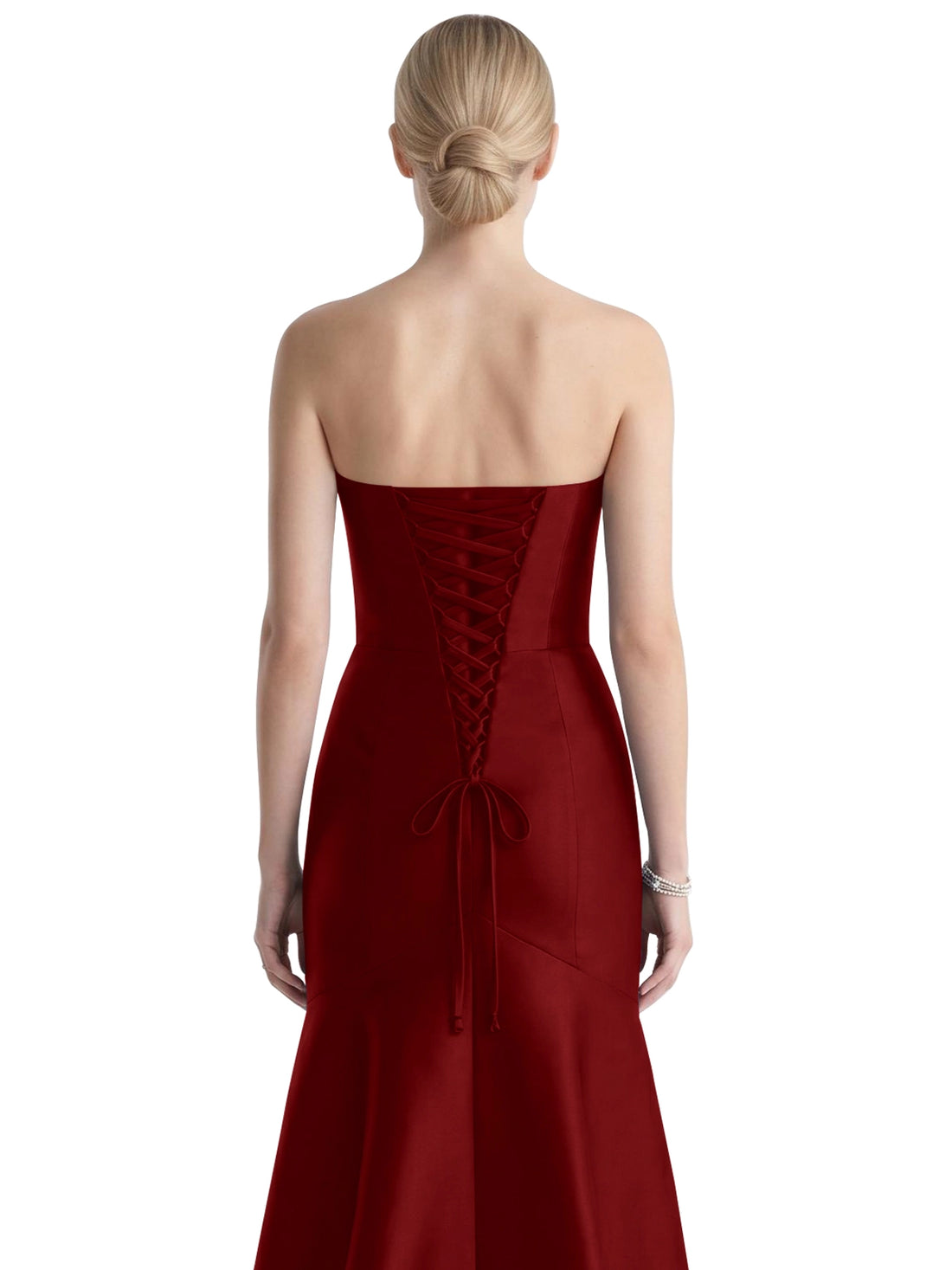 Strapless Ruched Bodice Prom Dress 