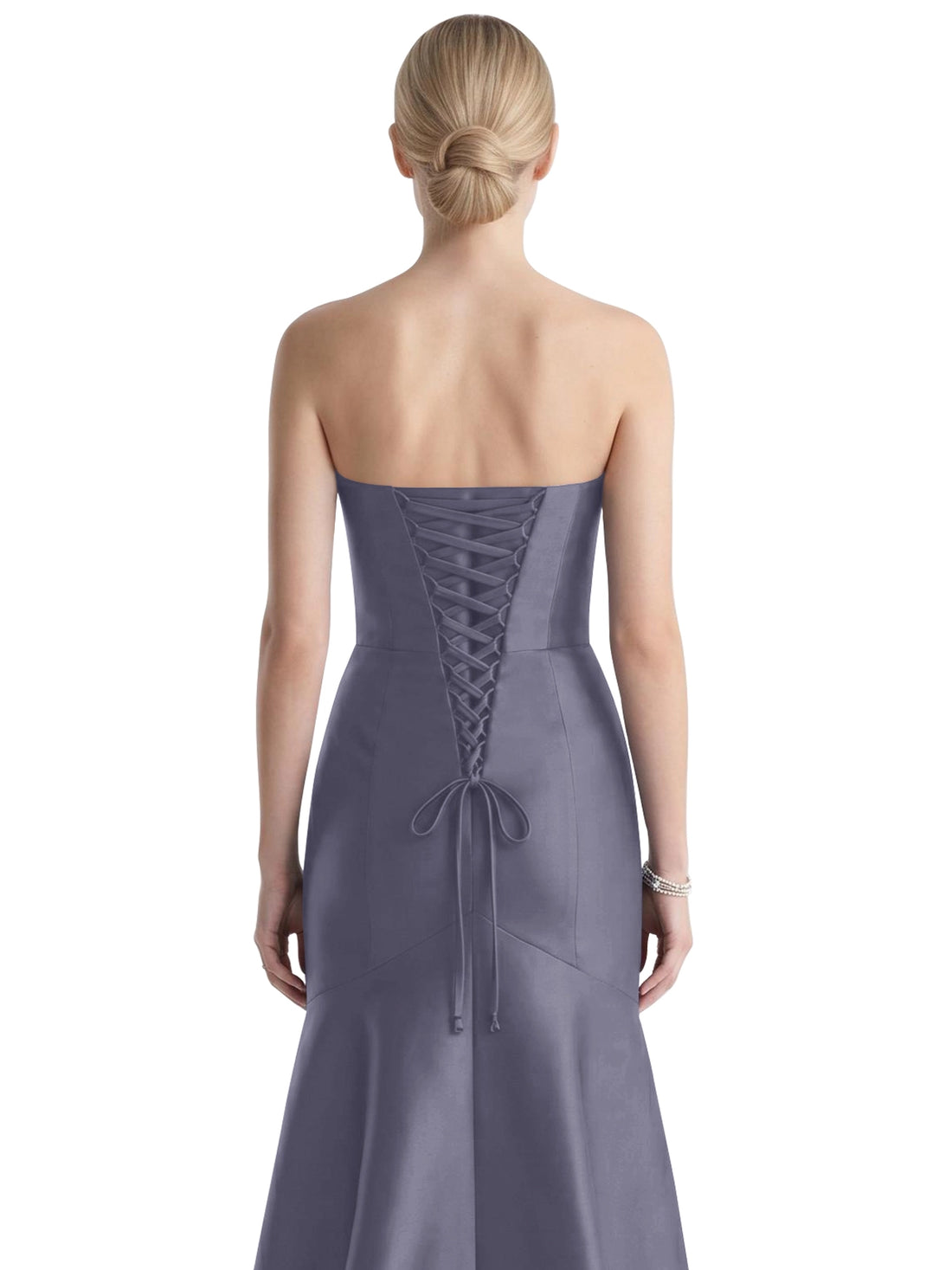 Strapless Ruched Bodice Prom Dress 