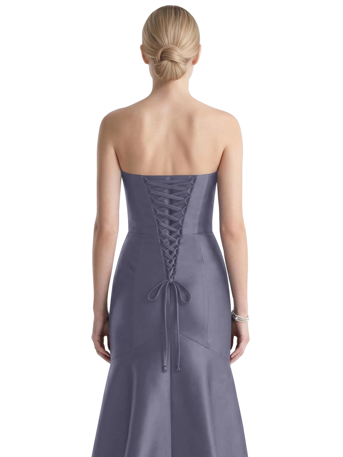 Strapless Ruched Bodice Prom Dress 