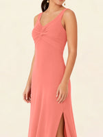 Chiffon Bridesmaid Dress with Slit 