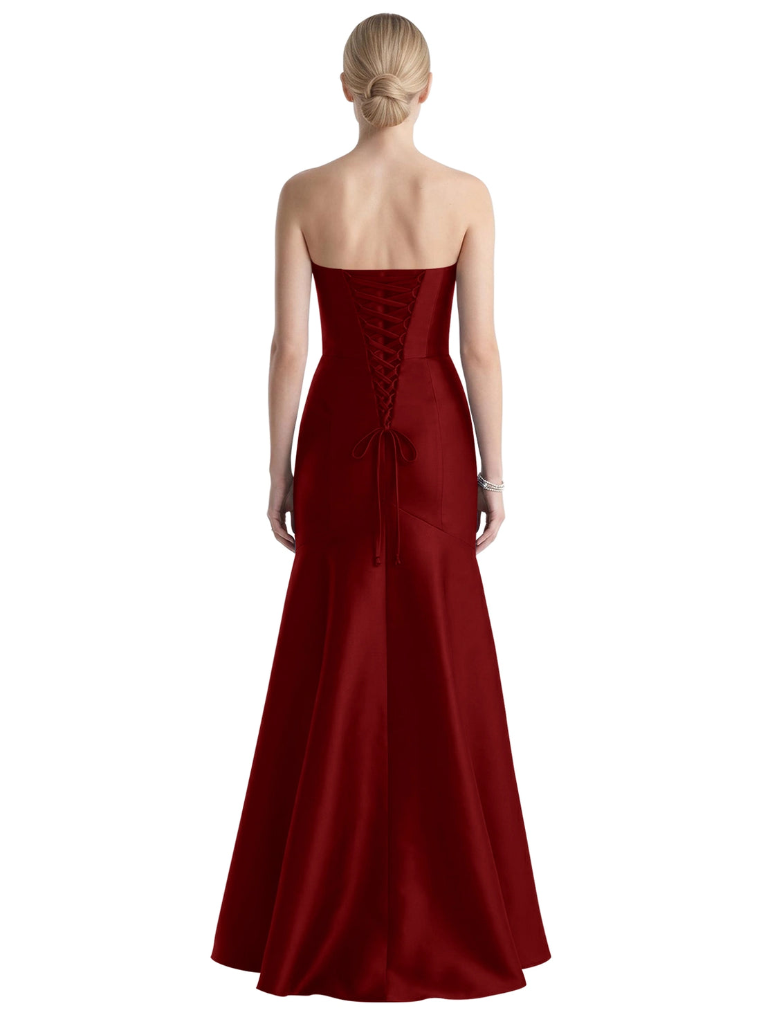 Strapless Ruched Bodice Prom Dress 
