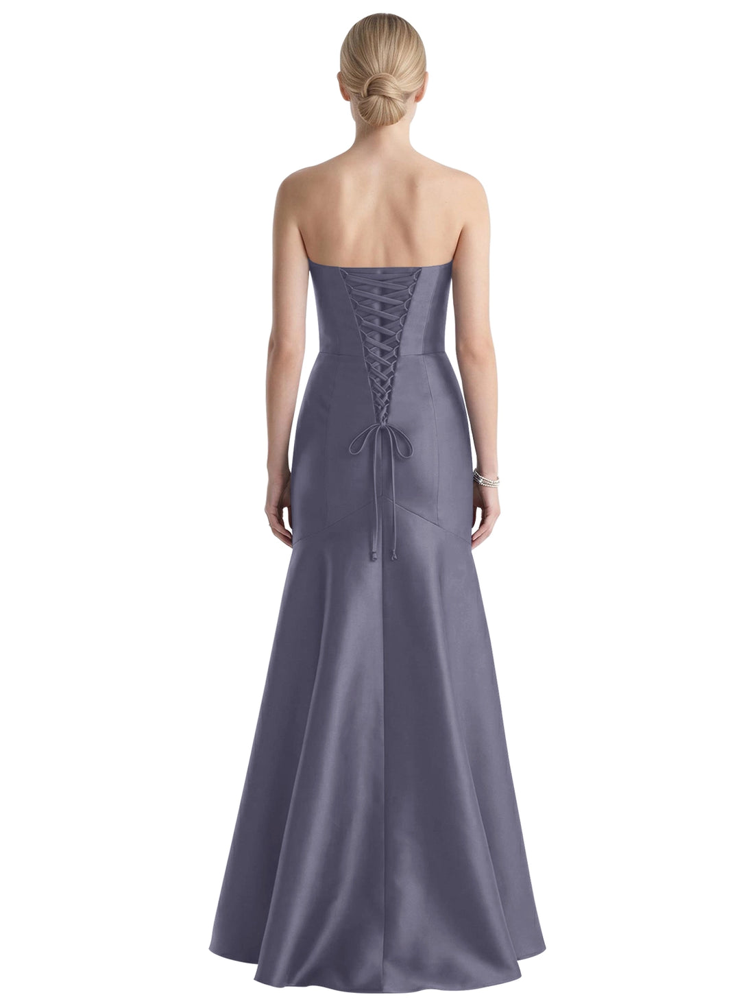 Strapless Ruched Bodice Prom Dress 