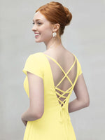 Flowy Ruffle Sheath Bridesmaid Dress 