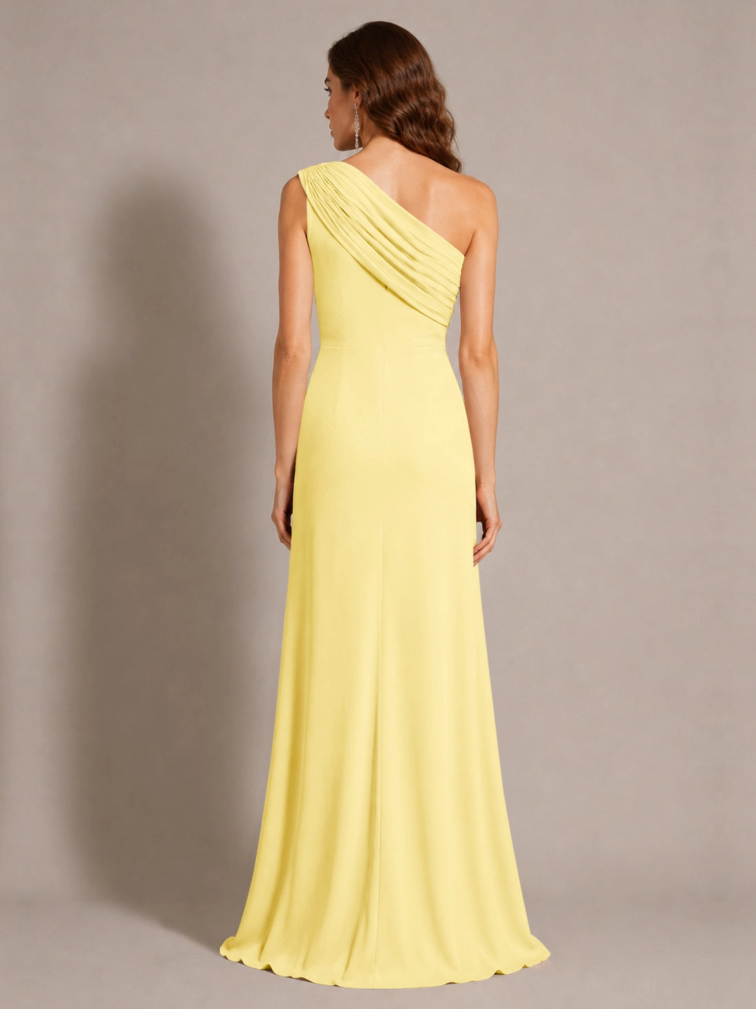 One-Shoulder Prom Dress with Slit