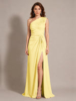One-Shoulder Prom Dress with Slit