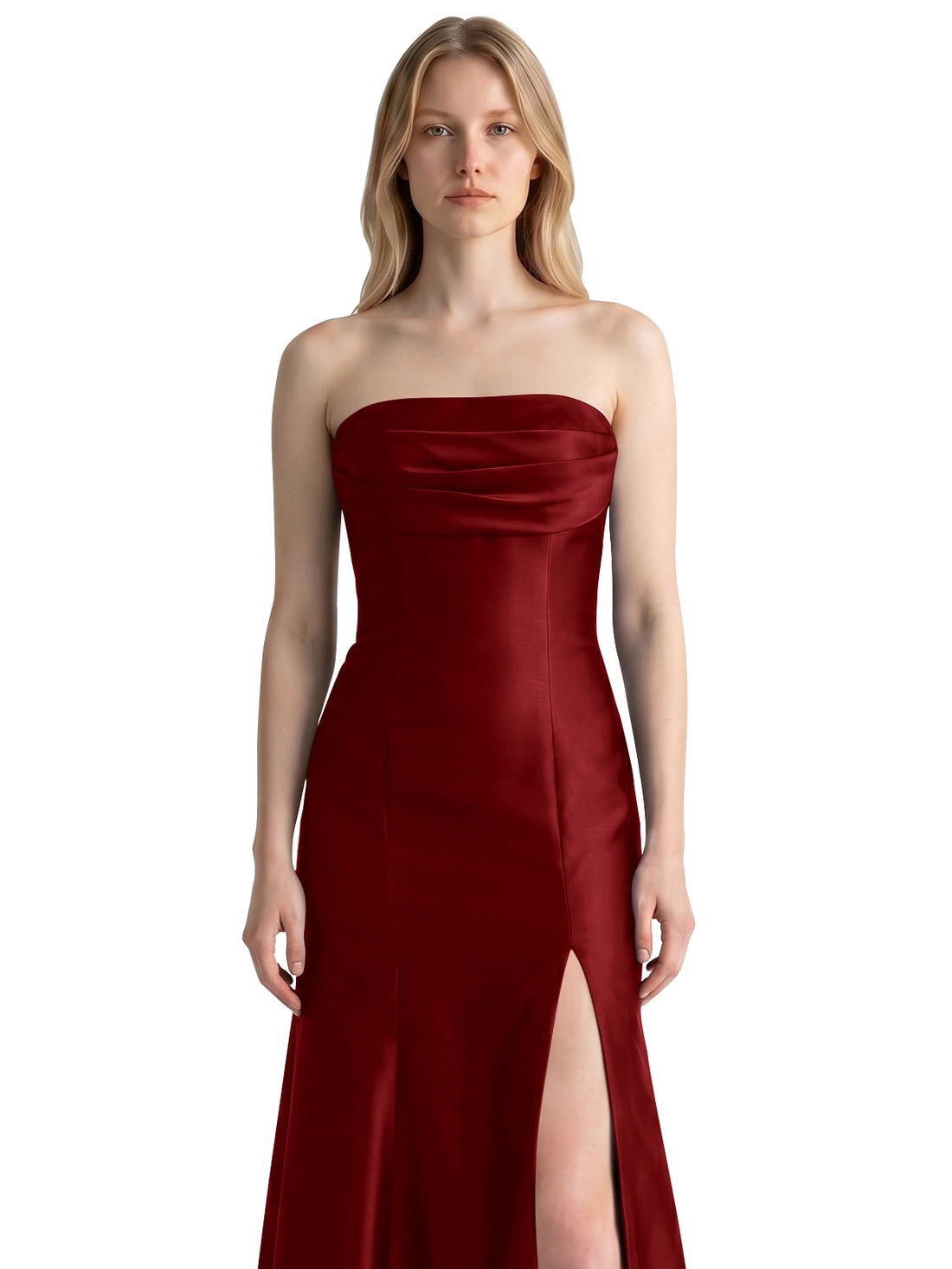 Strapless Ruched Bodice Prom Dress 