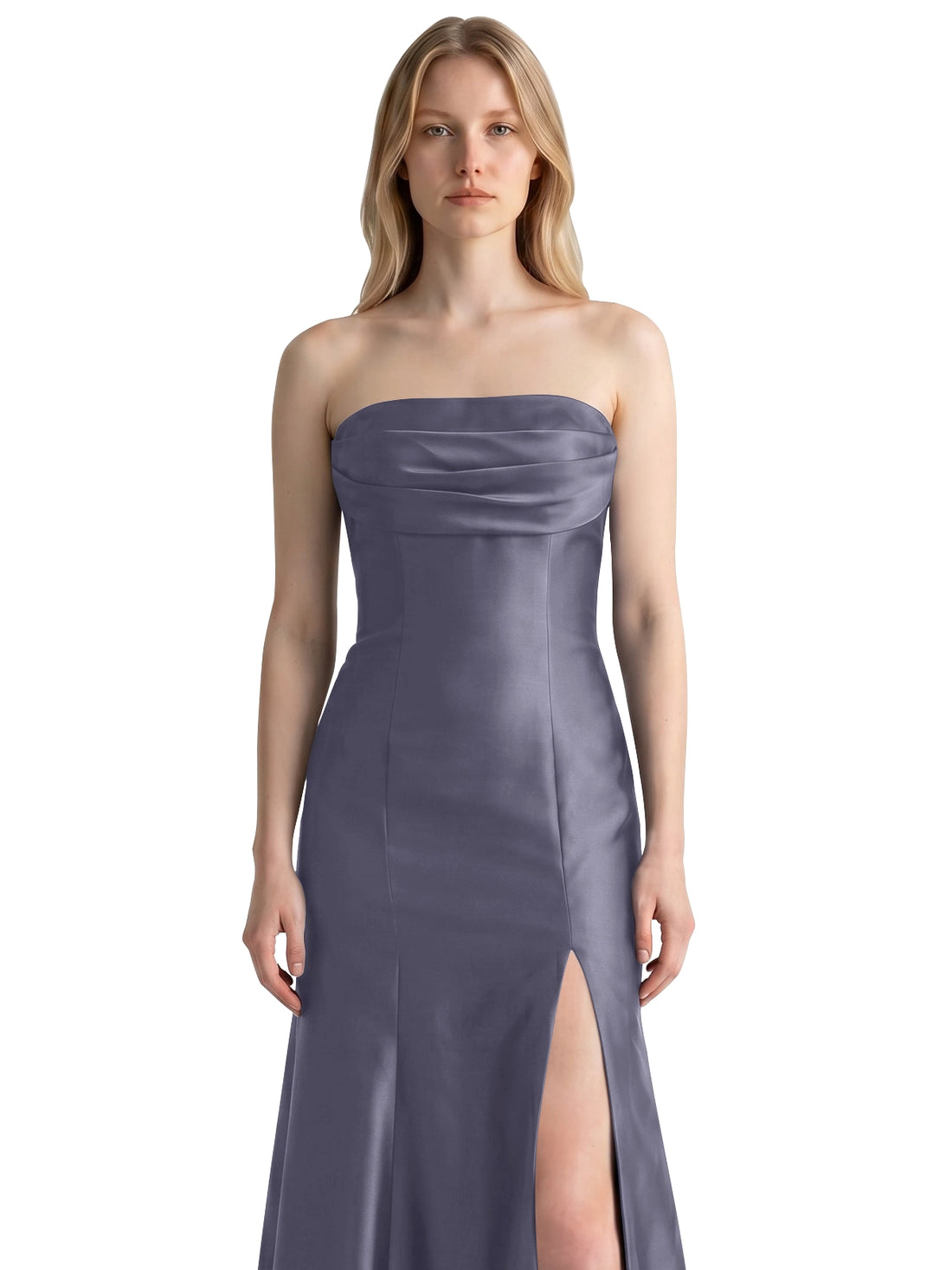 Strapless Ruched Bodice Prom Dress 