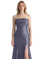 Strapless Ruched Bodice Prom Dress 