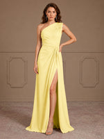 One-Shoulder Prom Dress with Slit