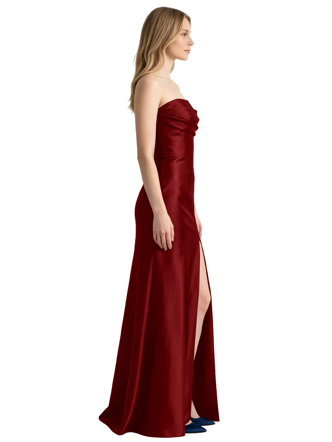 Strapless Ruched Bodice Prom Dress 
