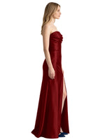 Strapless Ruched Bodice Prom Dress 