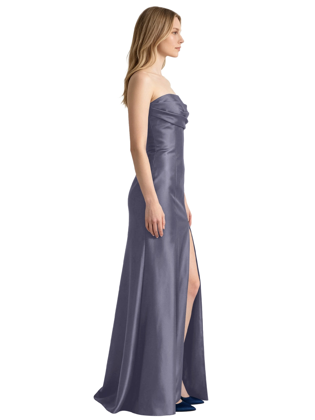 Strapless Ruched Bodice Prom Dress 