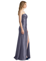 Strapless Ruched Bodice Prom Dress 