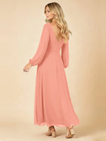A-line Bridesmaid Dress with Long Sleeves 