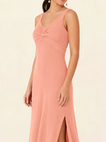 Chiffon Bridesmaid Dress with Slit 