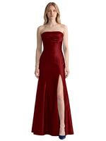 Strapless Ruched Bodice Prom Dress 