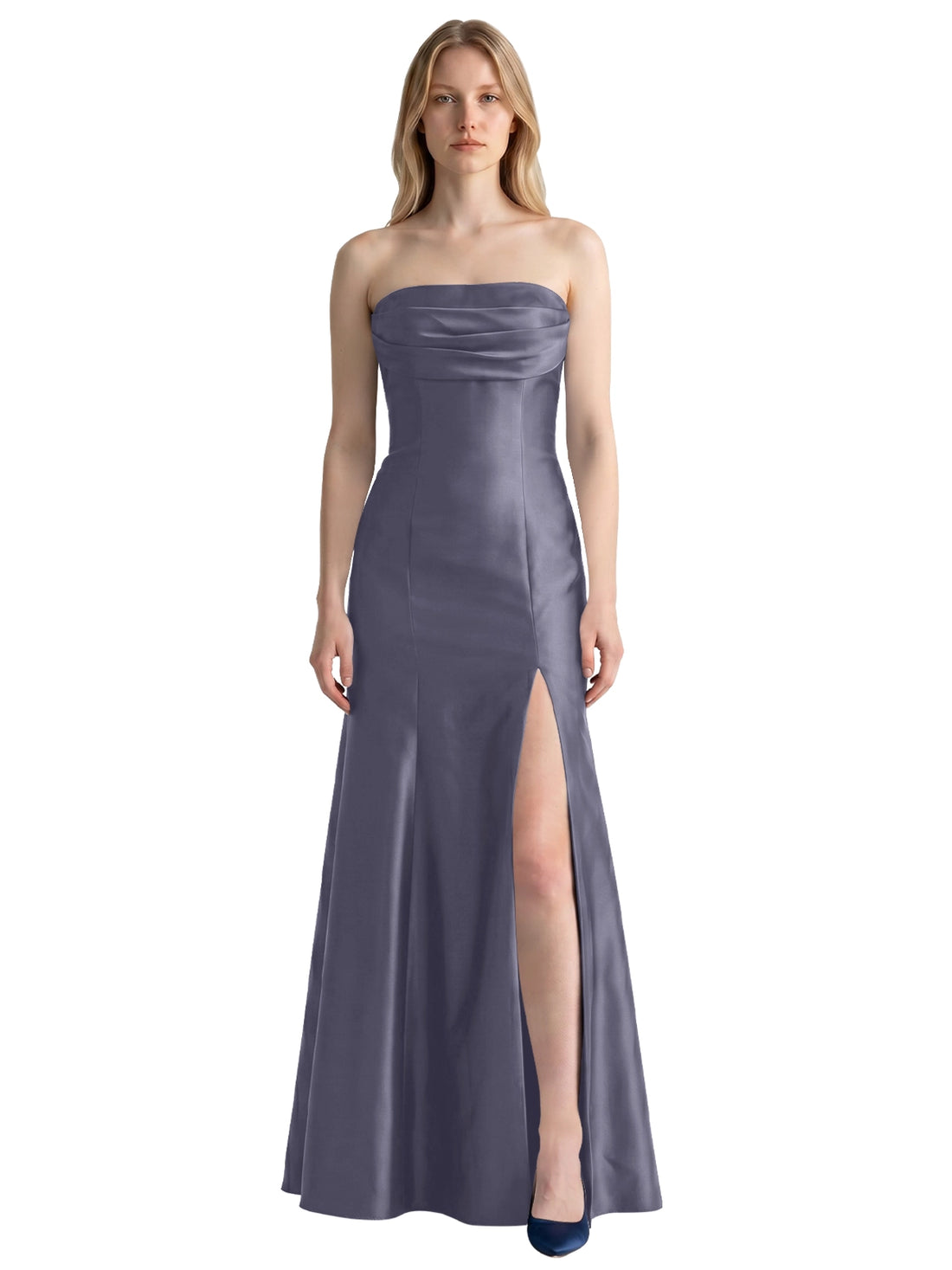 Strapless Ruched Bodice Prom Dress 
