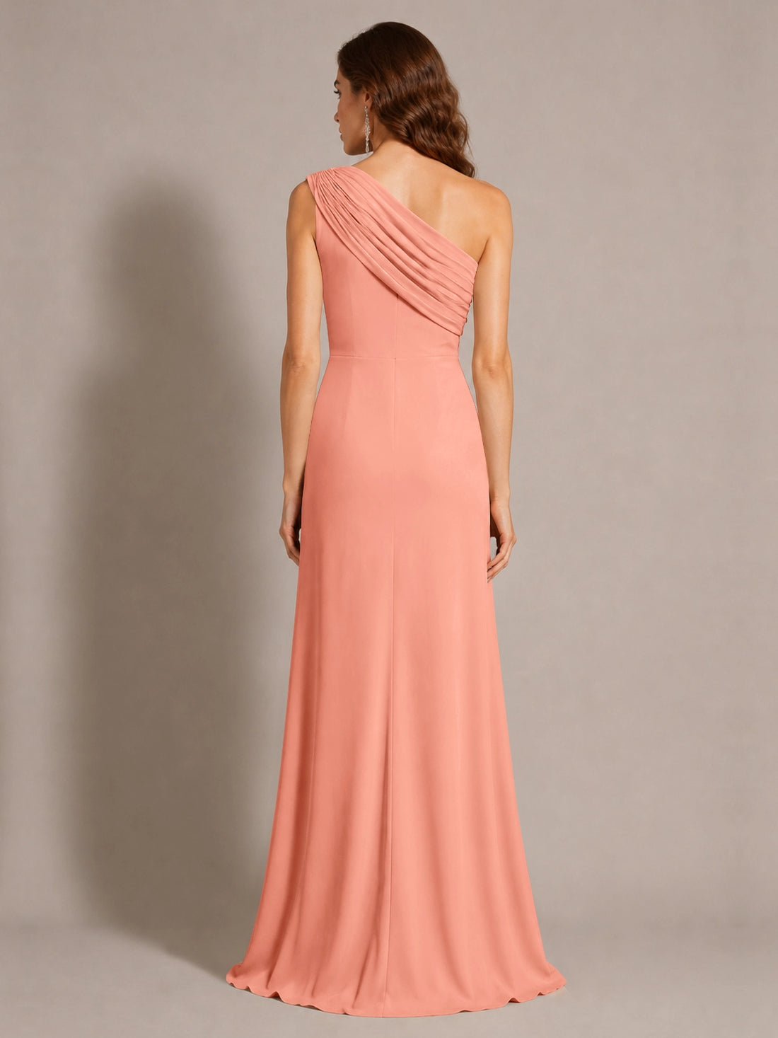 One-Shoulder Prom Dress with Slit